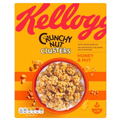 Kelloggs Crunchy Nut Honey And Nut Clusters Breakfast Cereal 450g Zoom