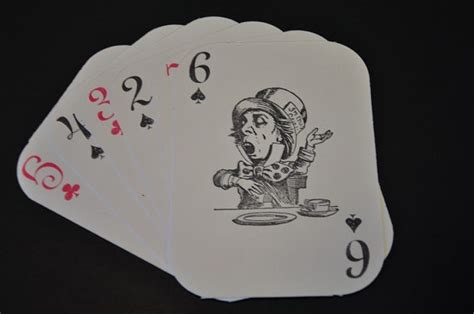 Mad Hatter 2 Playing Cards Invitations By Wanderlusttwo On Etsy 2 50 Playing Card Invitation