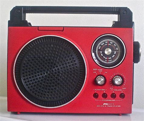 Rare Vintage Red 1960s K Mart Portable 8 Track Player Radio Boombox