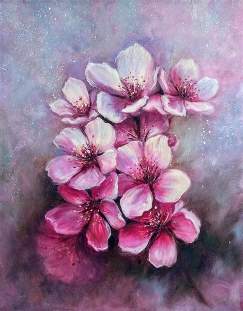 Cherry Blossom Art Painting By Anastasia Arsenova Jose Art Gallery