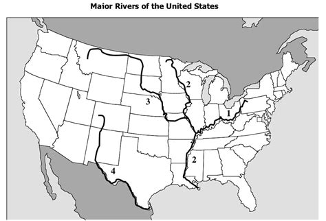 Usi A D Major Rivers Of The United States Diagram Quizlet