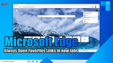 How To Always Open Favorites Links In New Tabs On Microsoft Edge In
