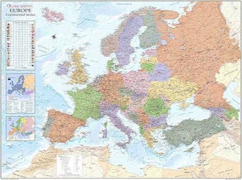 Europe Wall Map Global Mapping Continental Series Large