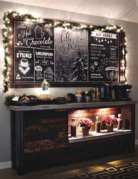 Decorate A Coffee Bar For Christmas To Create A Cozy Coffee Shop Vibe
