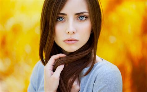Women Face Blue Eyes Brunette Wallpapers Hd Desktop And Mobile
