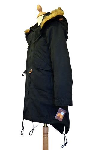 Alpha Industries Vintage M65 Fishtail Parka Retro Black Parka Jacket