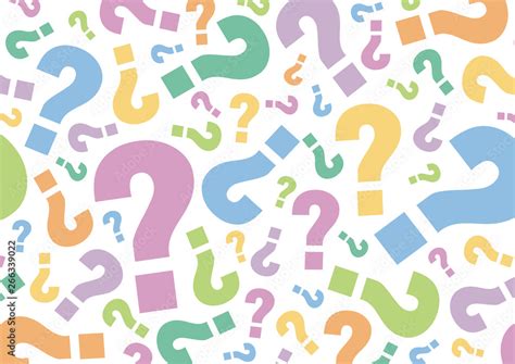 Question Mark Sign Pastel Color Pattern On White Background Vector