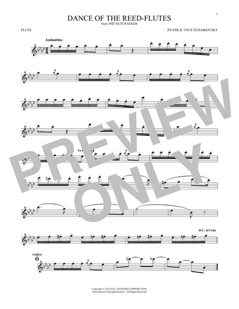 Dance Of The Reed Flutes Op 71a Flute Solo Print Sheet Music Now