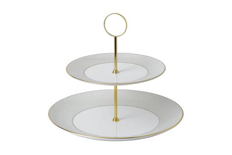 Wedgwood Gio Gold 2 Tier Cake Stand Chinasearch