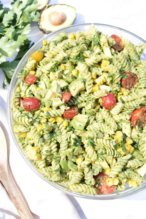 Avocado Pasta Salad Served From Scratch