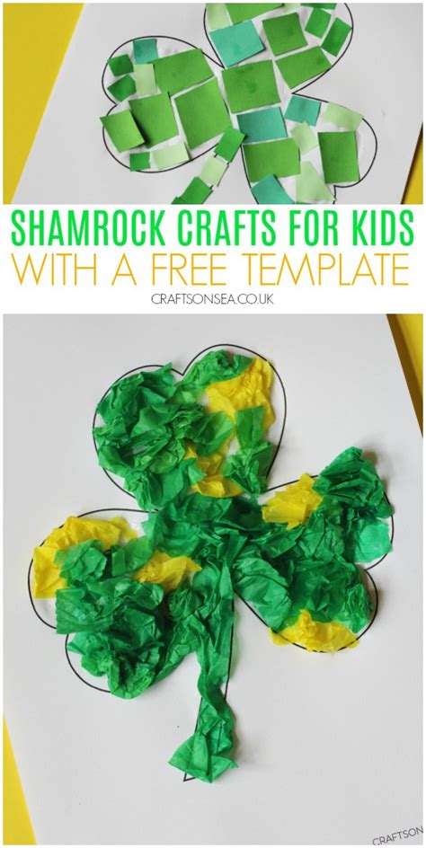 3 Easy Shamrock Crafts For Kids In 2020 Shamrock Craft Preschool