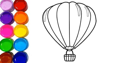 Parachute Drawing Very Easy Step By Step For Kids Hot Air Ballon Easy