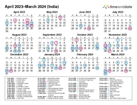 Printable Calendar 2023 For India Pdf