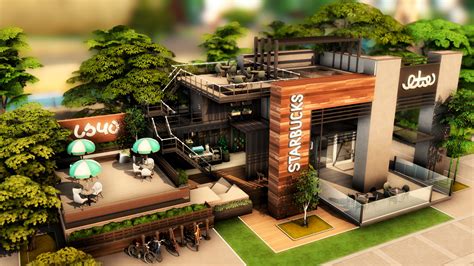 Starbucks Coffee Shop By Plumbobkingdom At Mod The Sims 4 Sims 4 Updates