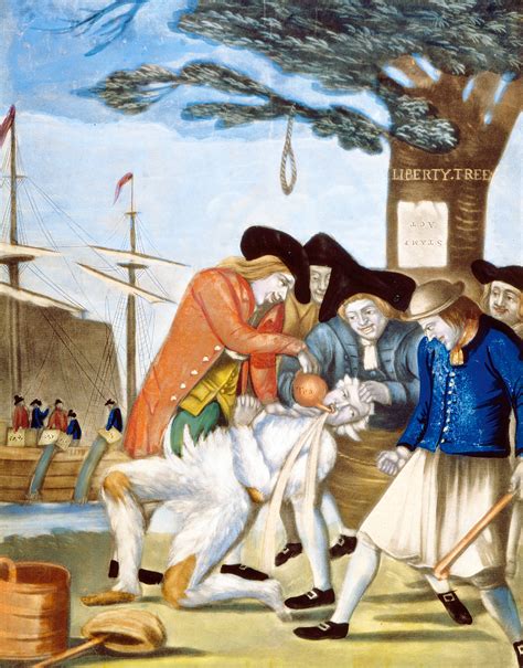 British Tars 1740 1790 Bostonians Paying The Excise Man Or Tarring