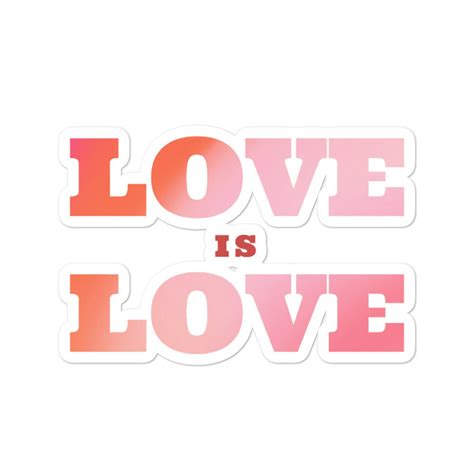 Love Is Love Bubble Free Stickers Etsy España
