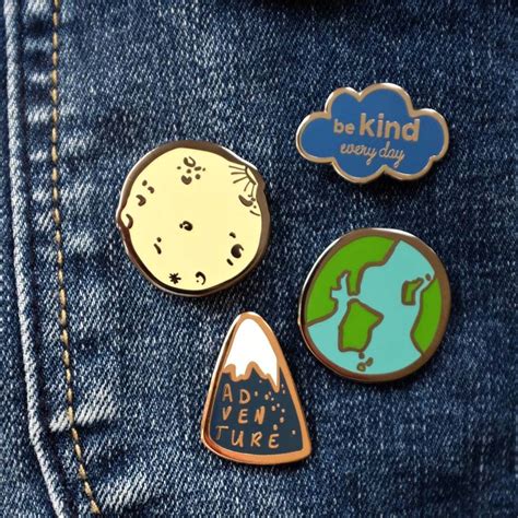 Personalised Mountain Enamel Pin Badge By Auntie Mims