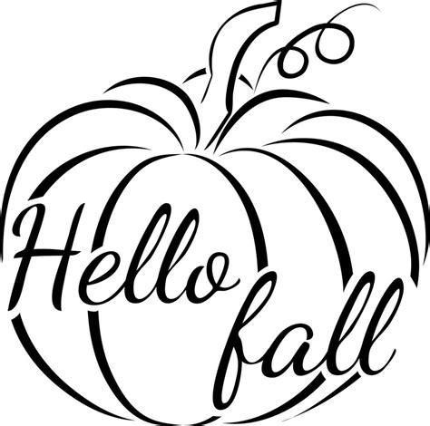 Hello Autumn Quote Pumpkin With Leaf 11142974 Vector Art At Vecteezy
