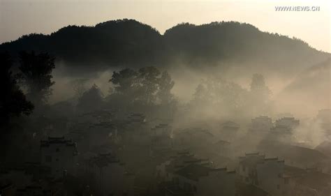 Village Shrouded By Morning Mist In E Chinas Wuyuan County34
