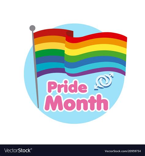 Pride Month Rainbow Flag Background Image Vector Image
