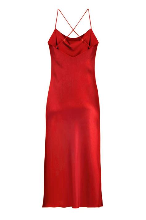Natural Silk Slip Dress Red Midi Stretch Silk Cami Dress Red Etsy In 2020 Silk Slip Dress