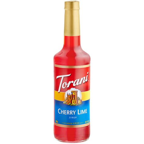 Torani Cherry Lime Flavoring Fruit Syrup Ml Glass Bottle