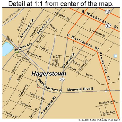 Hagerstown Maryland Street Map 2436075