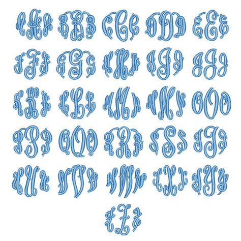 Curlz Circle Machine Embroidery Font Monogram Alphabet Letters Etsy