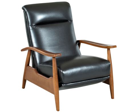 Mid Century Leather Reclining Club Chair Contemporary Recliner Chairs