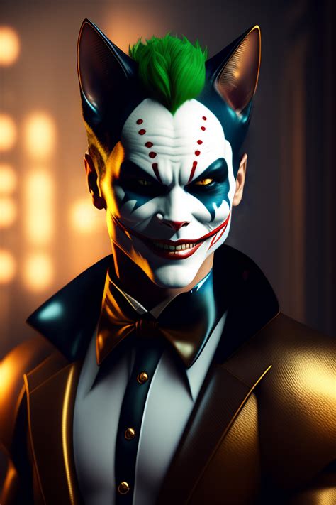 Lexica Cat Humanoid Joker Portrait Hyper Realistic Filmic