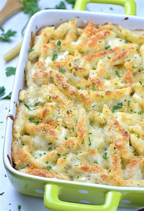 In your pasta pot, stir together the pasta, alfredo sauce and chicken until combined. Chicken Alfredo Bake | A Simple Chicken and Pasta Comfort ...
