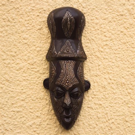 Unicef Market God Of War Themed African Wood Mask From Ghana Shango