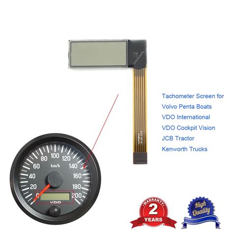 Vdo Tachometer Lcd Display Screen For Kenworth Truck Jcb Volvo Penta