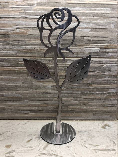 Table Top Rose Plasma Cut Metal Art Home Decor Mothers Etsy Canada