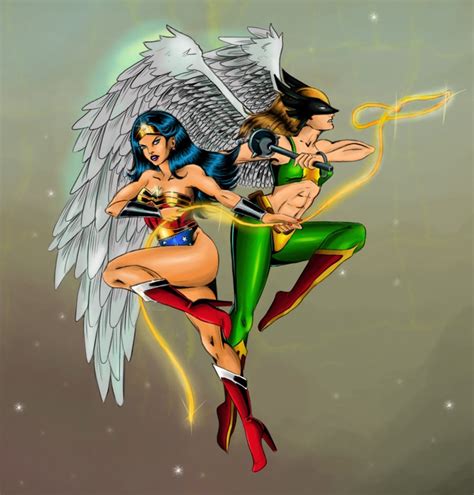 Wonder Woman And Hawk Girl