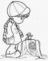 Precious Moments Coloring Groundhog Printable Praying Winter Child Warm Boy Drawing Moment Cartoon Christmas Sheets Dessin Clipart Para Colorear Cute sketch template