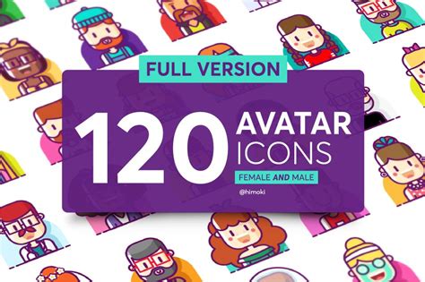 120 Avatar Icons Full Version Duotone Icons ~ Creative Market