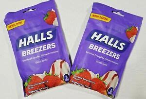 Pack Halls Breezers Soothes Throat Drops Creamy Strawberry Ct Each Pack Ebay