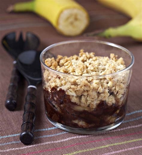Crumble banane chocolat
