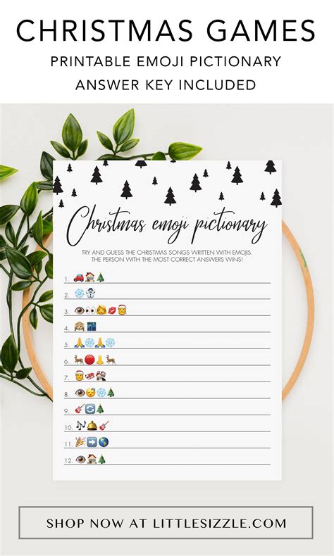 Free Printable Christmas Emoji Game