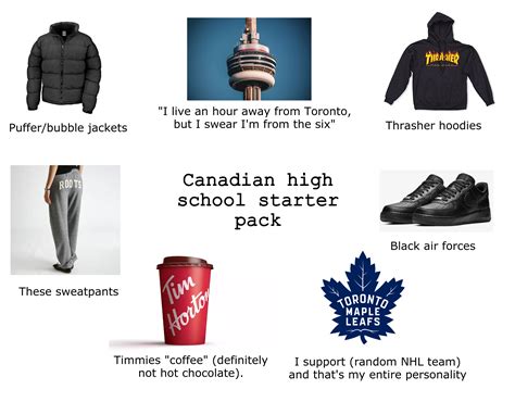 Canadian High Schooler Starter Pack Rstarterpacks