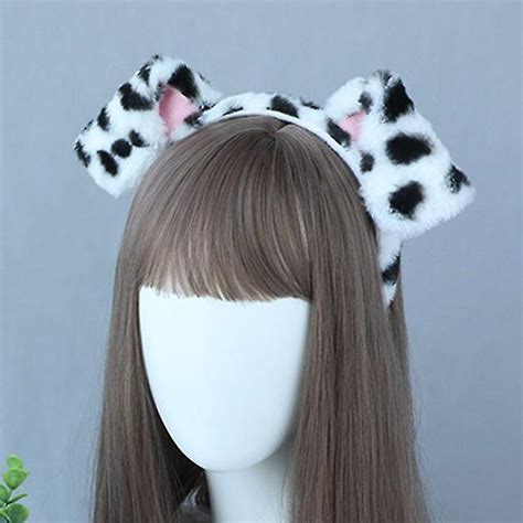 449b Lolita Plush Dog Ears Hair Hoop Simulation Animal Ear Headband