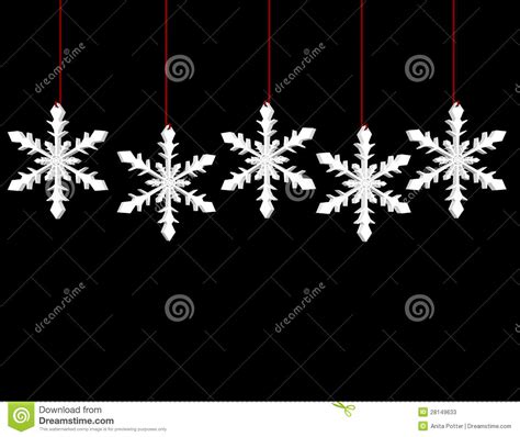 3d Render Of Hanging Snowflakes Stock Illustration - Illustration of ...