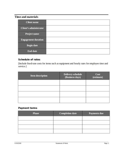 Free 14 Statement Of Work Samples And Templates In Pdf Ms Word