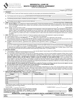 That form is made available to real estate professionals through an agreement with or purchase from the california association of realtors. 2011 Form CAR LR Fill Online, Printable, Fillable, Blank ...
