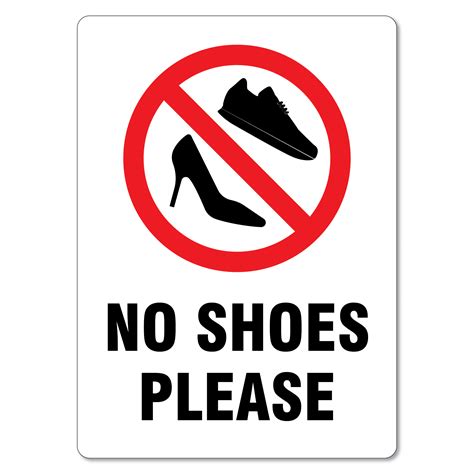 Take Off Shoes Signage 3x Warning Pls Take Off Your Shoes Sign 200