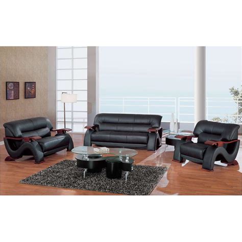 2033 S Ultra Bonded Black Global Furniture Sofa Black