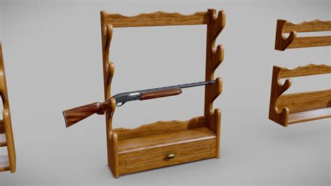 Wooden Gun Rack 3d Model By Day9 B12de51 Sketchfab