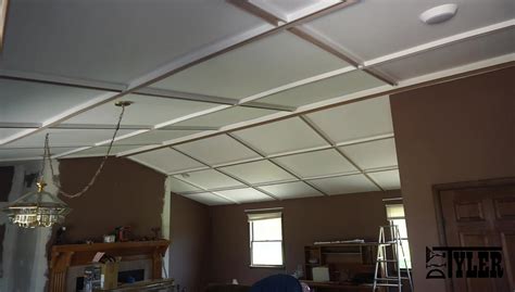 Knowing how to use decorative ceiling beams properly can make for a wonderful interior design. DIY Coffered Ceiling Build - DIYTyler