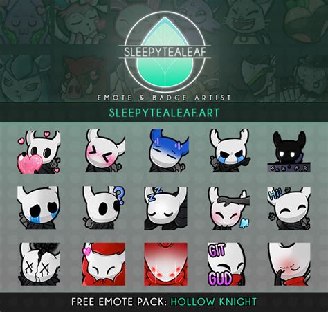 Artstation Free Hollow Knight Emotes Discord And Twitch Batch 1